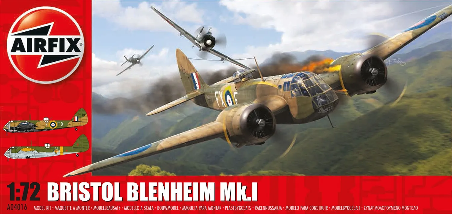 Airfix Aircraft 1/72 Bristol Blenheim Mk I Bomber (Re-Issue) Kit