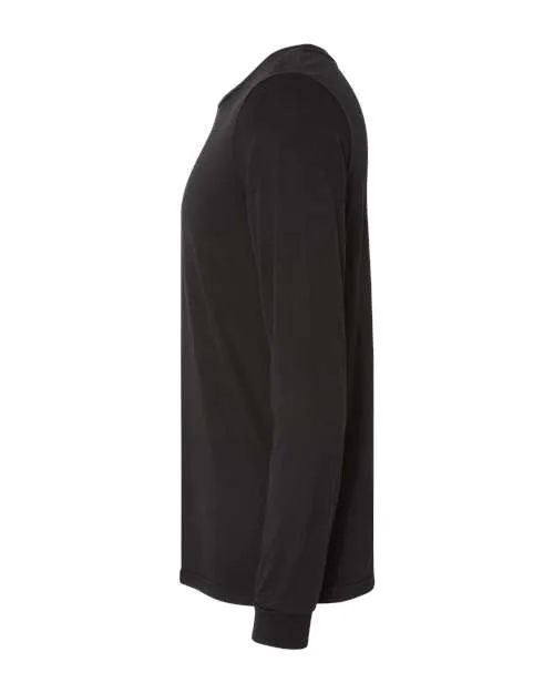 BELLA   CANVAS Triblend Long Sleeve Tee 3513 Solid Black Triblend