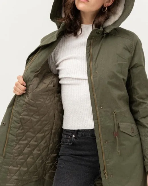 Cavnas Jacket w/Fur Lined Hood