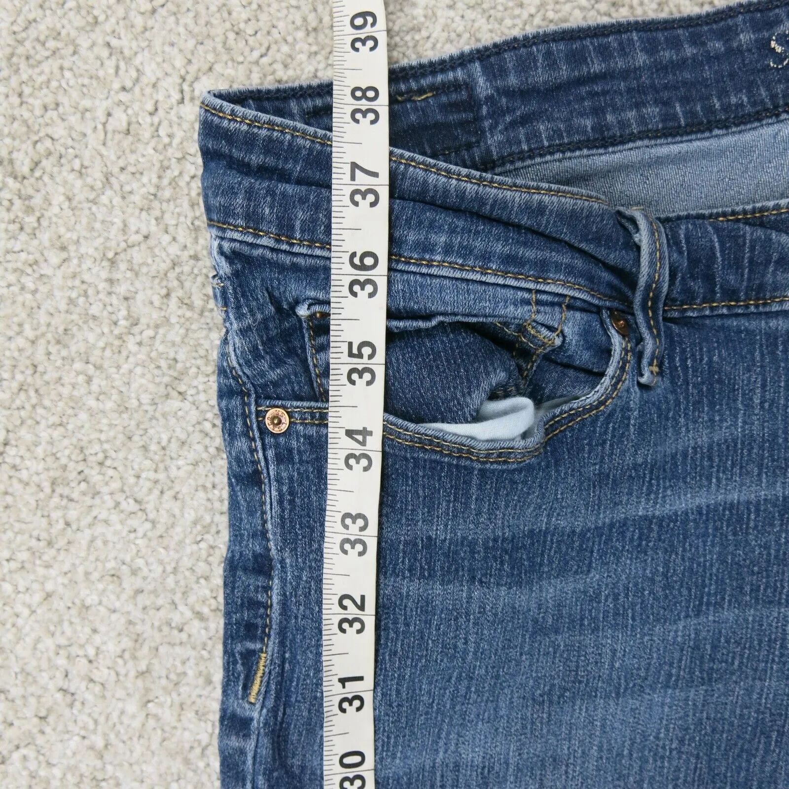 Denizen From Levis Womens Jeans Modern Bootcut Cotton Mid Rise Blue Size W31XL32
