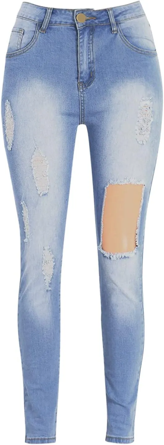 for Women Lift Jeans Butt Jeans Stretch Juniors Skinny Waisted Women's Distressed Skinny Jeans for Women