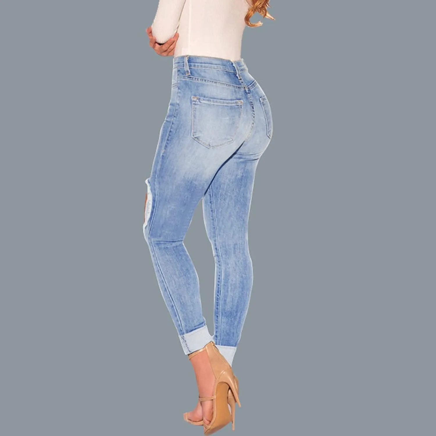 for Women Lift Jeans Butt Jeans Stretch Juniors Skinny Waisted Women's Distressed Skinny Jeans for Women