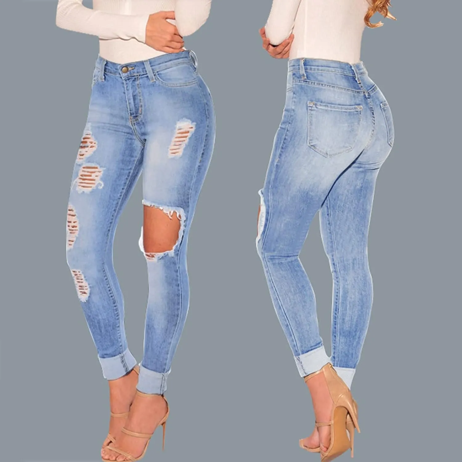 for Women Lift Jeans Butt Jeans Stretch Juniors Skinny Waisted Women's Distressed Skinny Jeans for Women