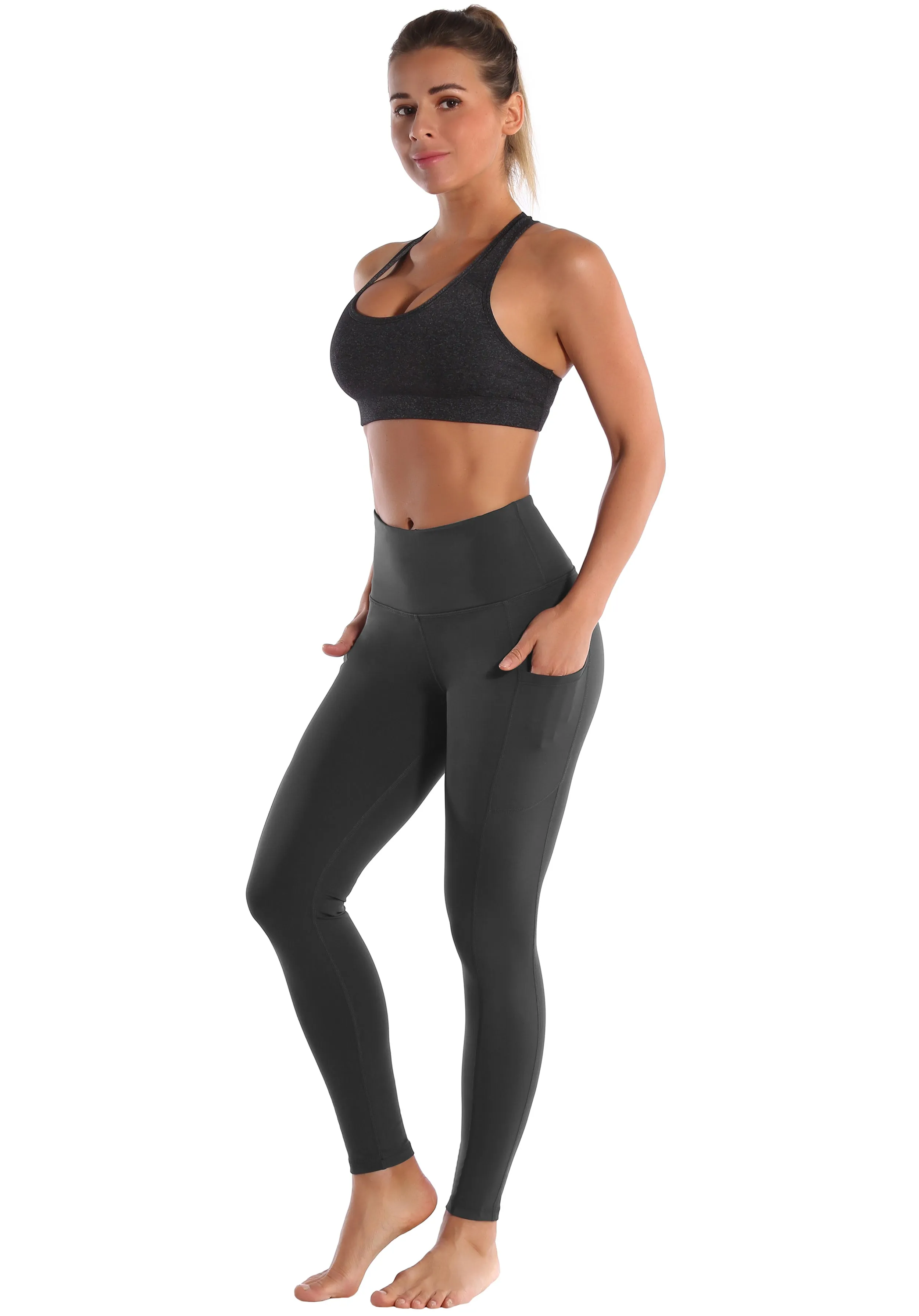 Hip Line Side Pockets Jogging Pants shadowcharcoal_Jogging