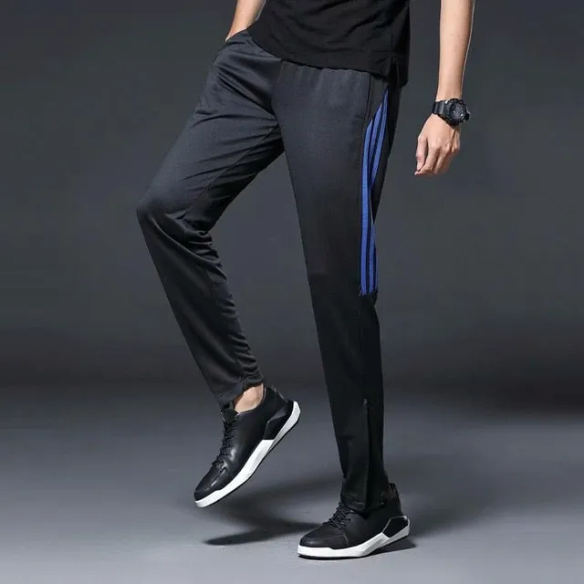Men Sports Running Pants zipper Pockets Athletic