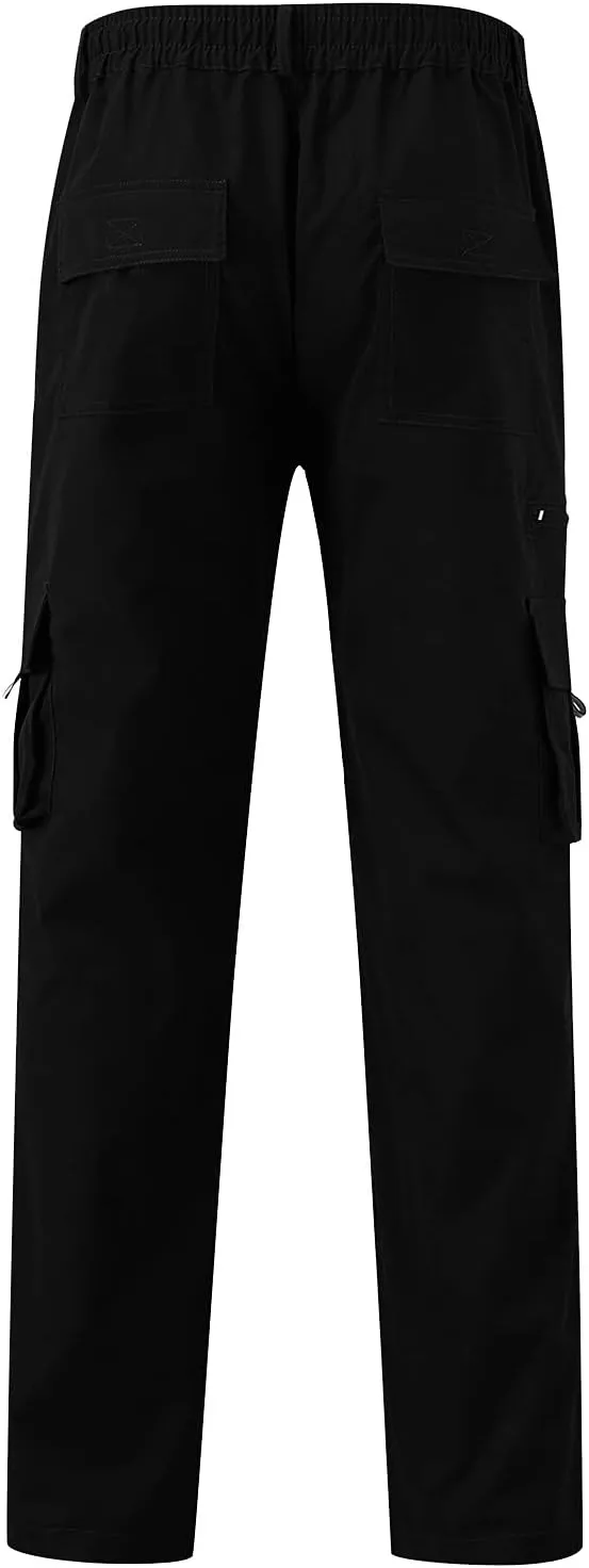 Mens Sweatpants Pants Casual Jogging Sports Elastic with Pockets Men's Men's Pants Heavyweight Fleece Cargo
