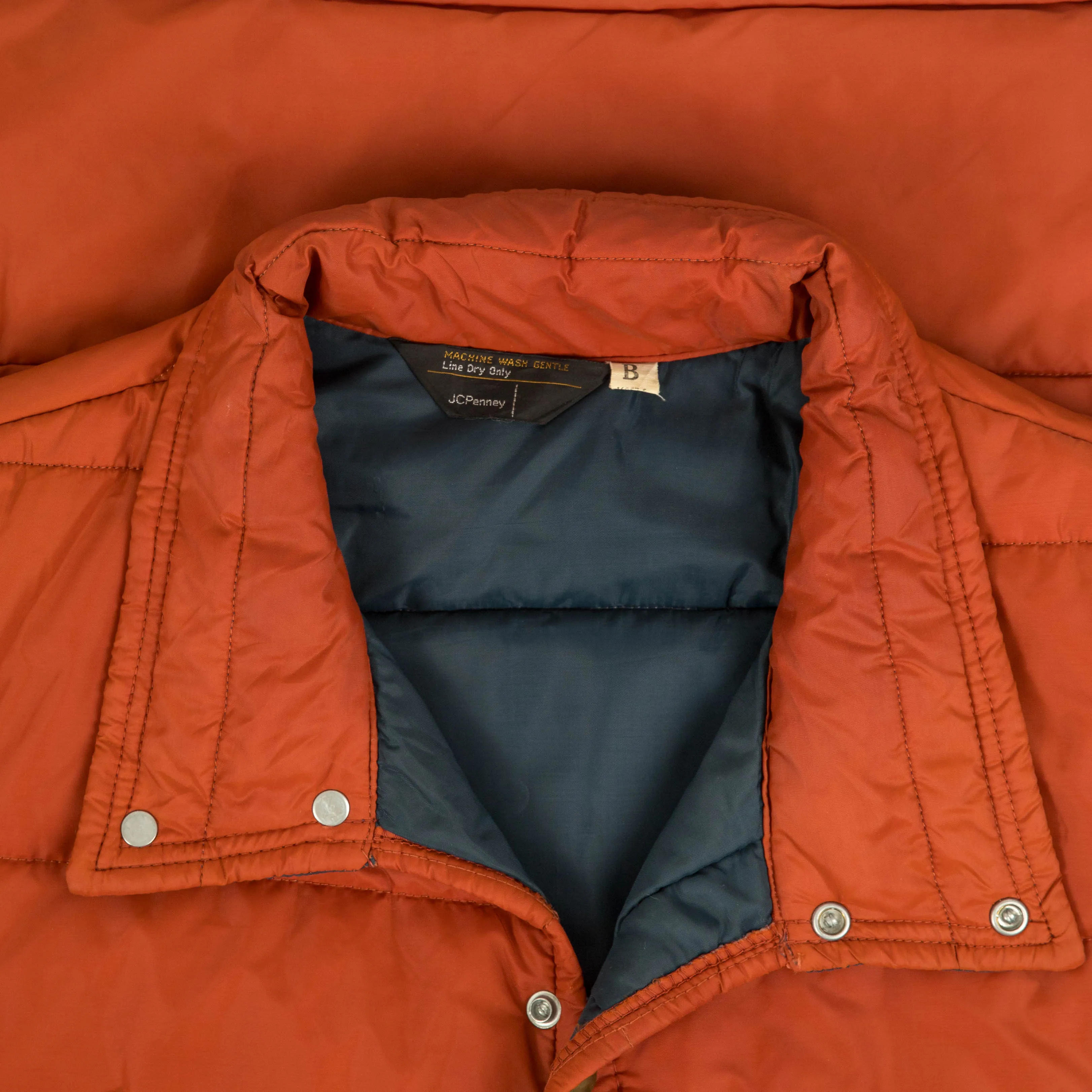 MEN'S VINTAGE 1970S JC PENNEY QUILTED GILET JACKET - X-LARGE