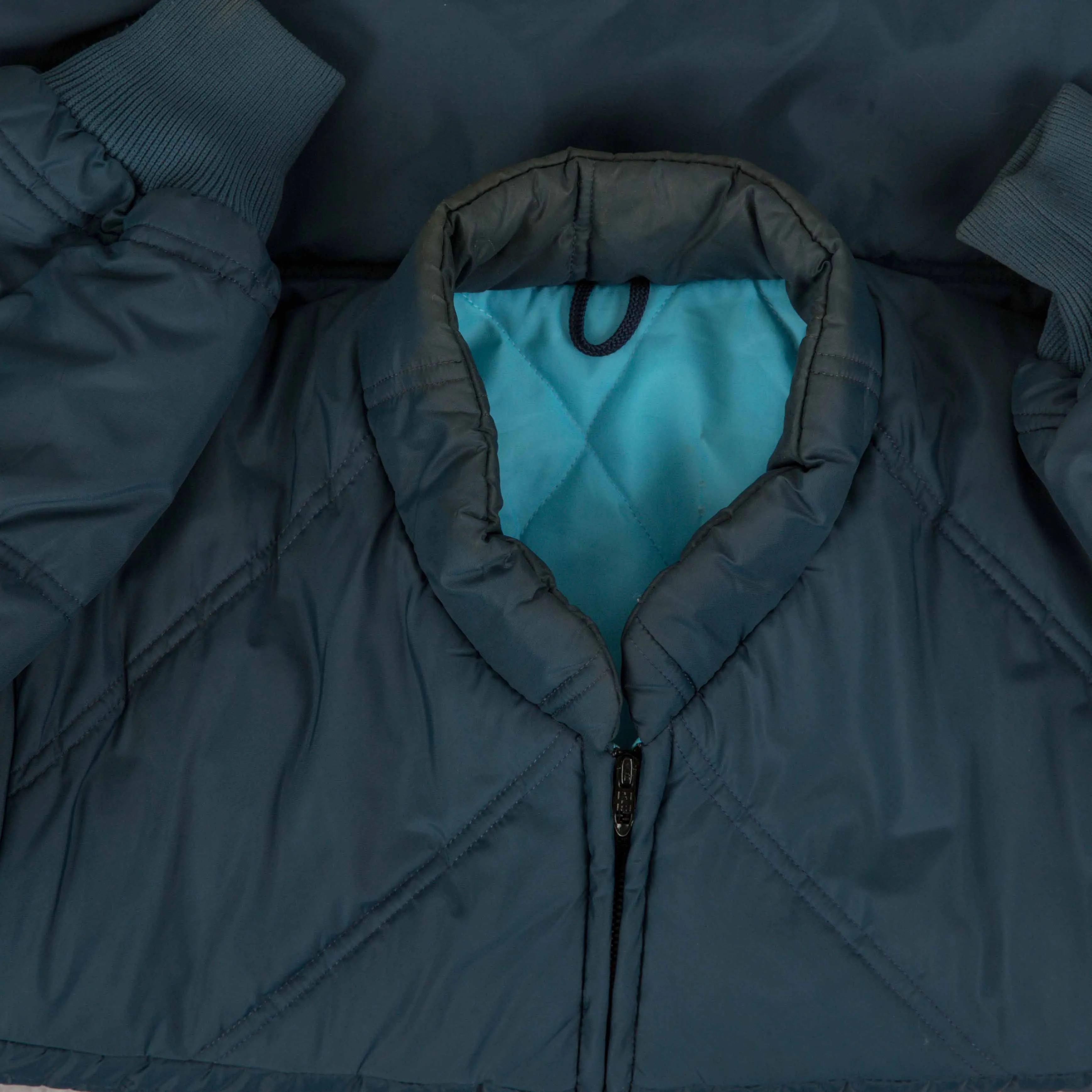 MEN'S VINTAGE 1970S QUILTED BOMBER JACKET - LARGE