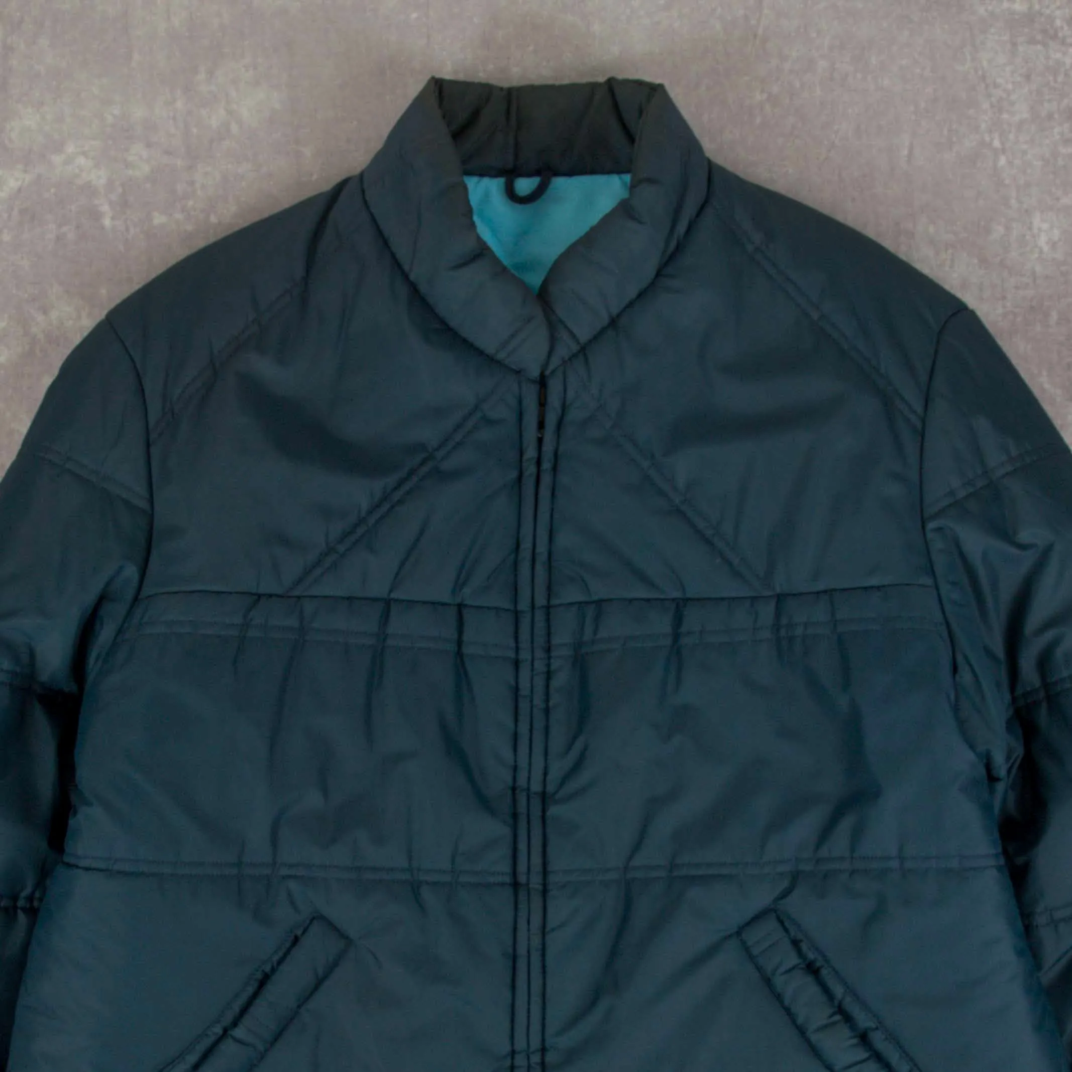 MEN'S VINTAGE 1970S QUILTED BOMBER JACKET - LARGE