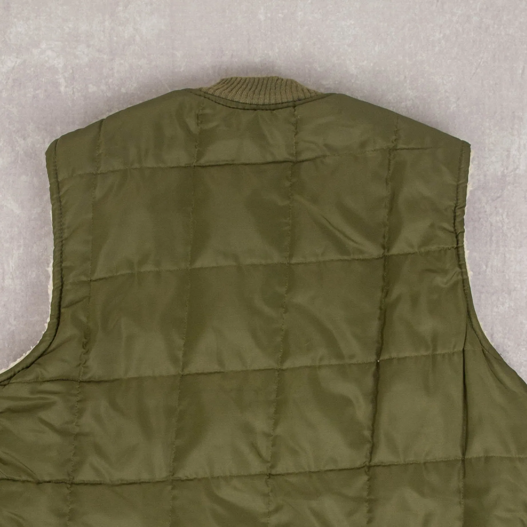 MEN'S VINTAGE 1980S QUILTED WORKWEAR GILET JACKET - MEDIUM