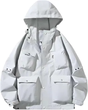 Men's Winter Coats Water Resistant Ski Snow Jacket Warm Jacket Plus Size Parka Raincoats With Multi-Pockets S-6XL