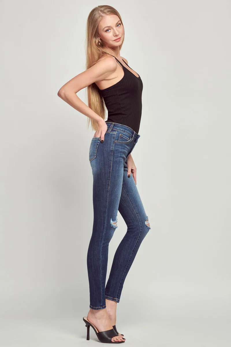 Monica Mid Rise Ankle Skinny Jeans