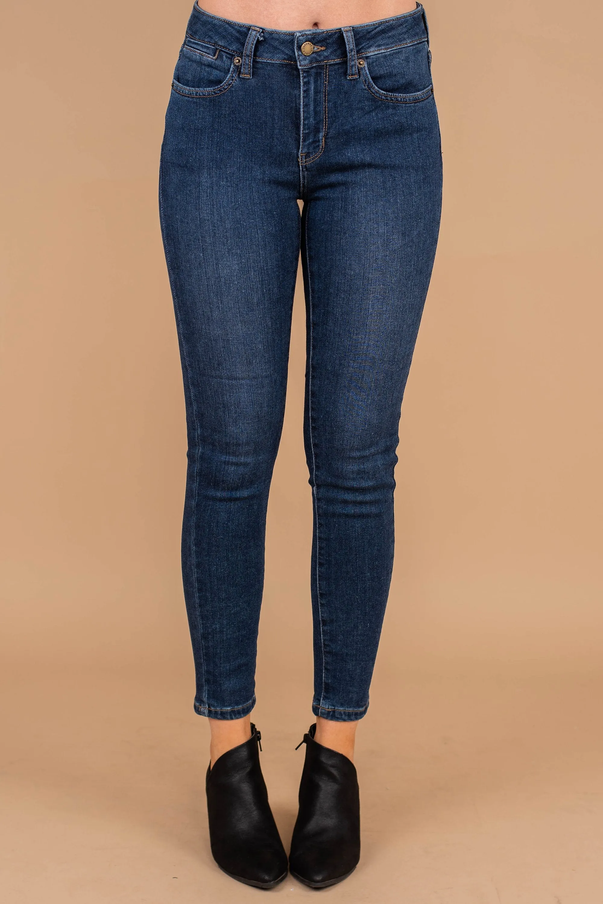 More Than Love Medium Wash Skinny Jeans