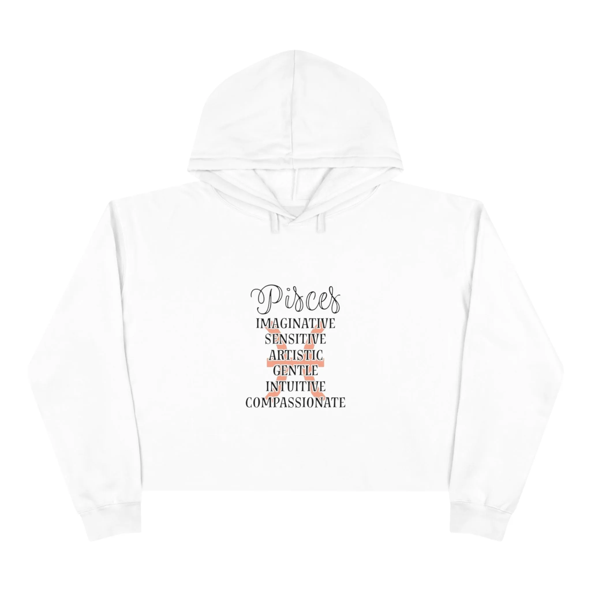 pisces zodiac character Crop Hoodie