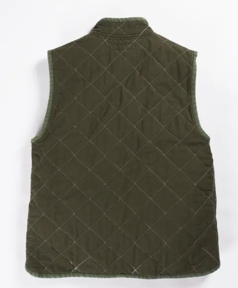 Utility Canvas Quilted Snap Vest - Olive Green Vest