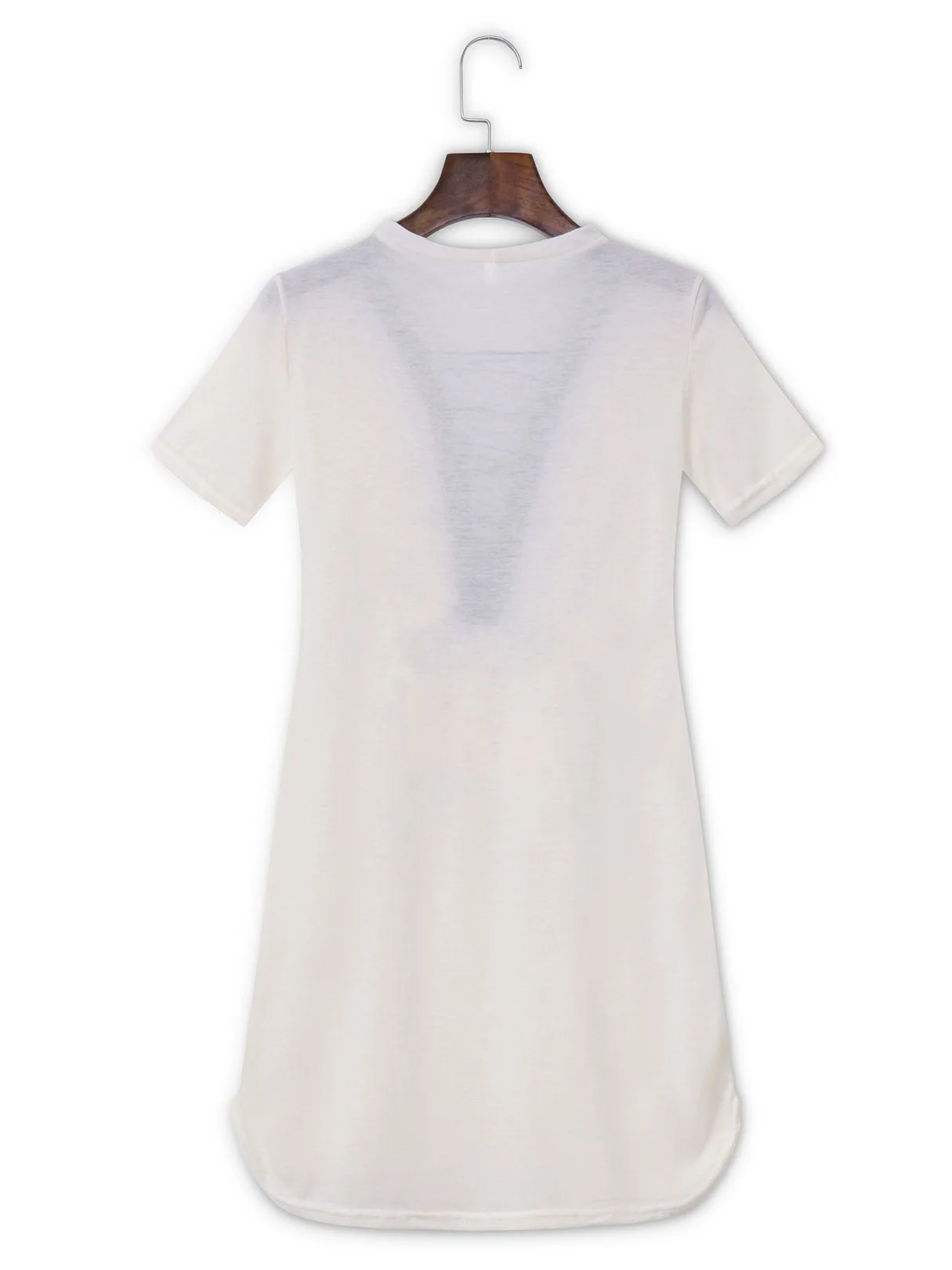 Wholesale Lace-Up Short Sleeve Apricot Mini Dress