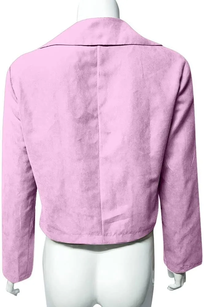 Zip Up Jacket for Women Long Sleeve Notched Lapel Plus Size Motorcycle Coats Fall Winter Y2K Cool Jacket S-5XL