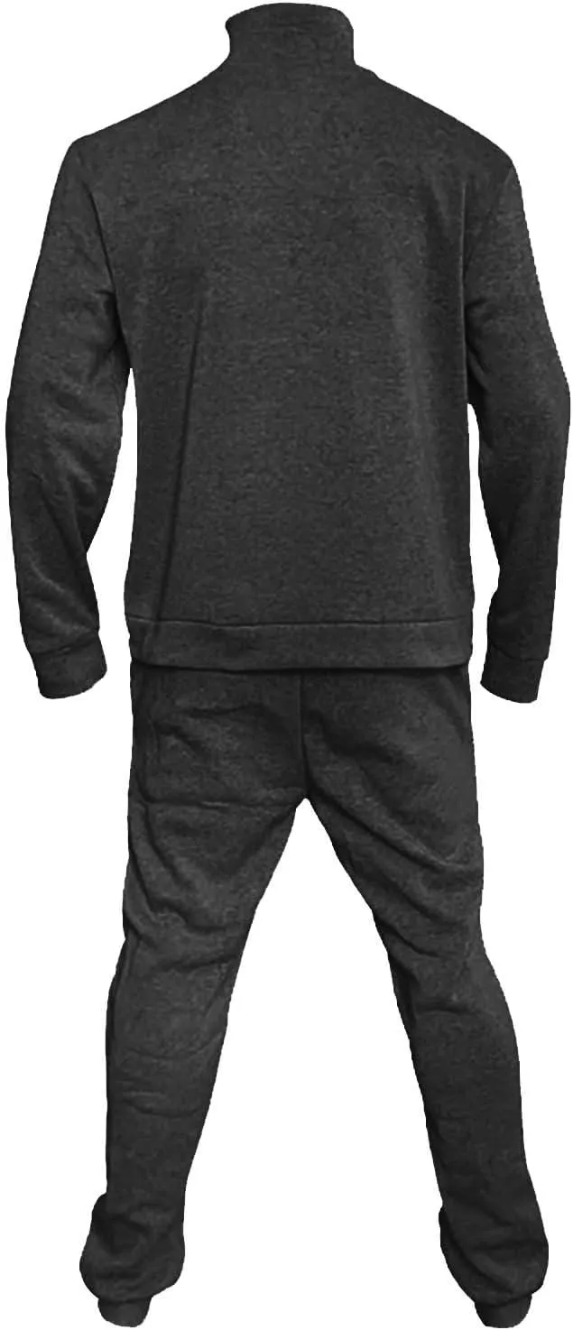 ZYXTIM Men's Polo Sweatsuit Sets Long Sleeve 2 Piece Outfits with Jogger Pants Fleece Slim Fit Workout Tracksuit Casual Set